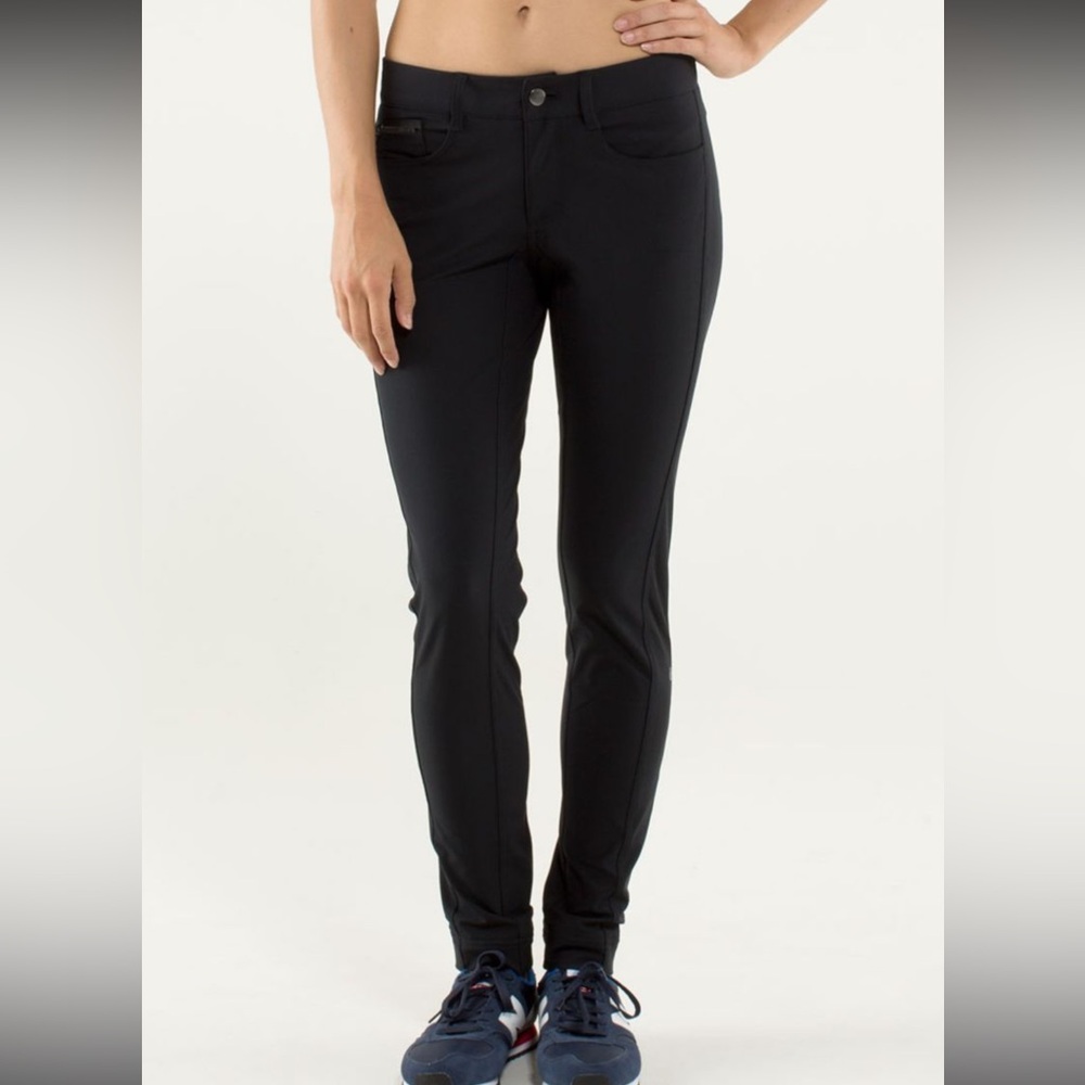 lululemon athletica Black Slim-Fit Active Pants